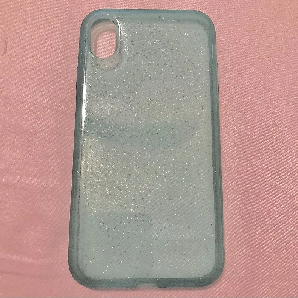 Apple IPhone Protective Silicone Back Cover Green Glitter Case